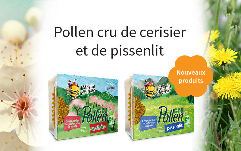 Pollen cru de cerisier et de pissenlit – Remèdes naturels détox et vitalité