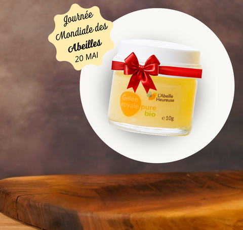 Cadeau - un pot de gelée royale pure bio 10g